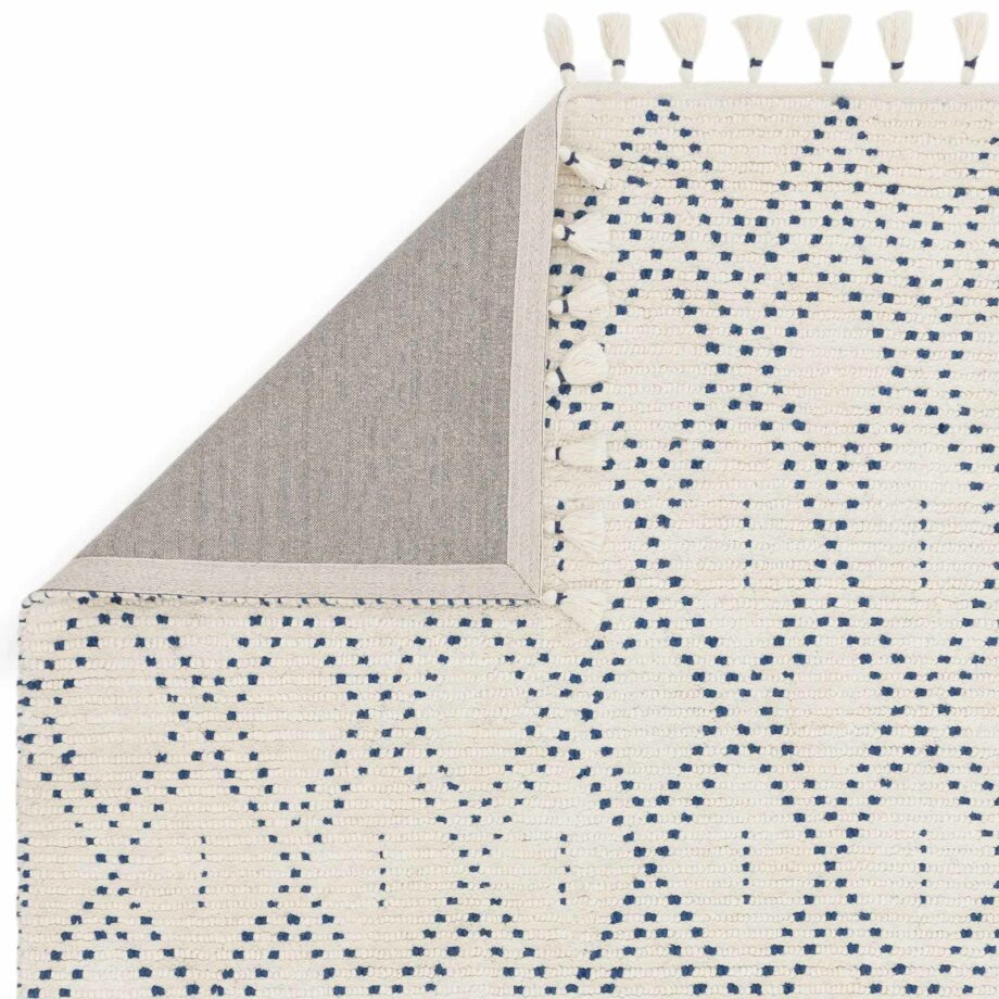 Asiatic Nepal cream blue diamond rug 3