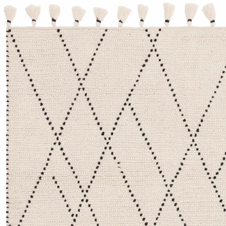 Asiatic cream black linear rug 2