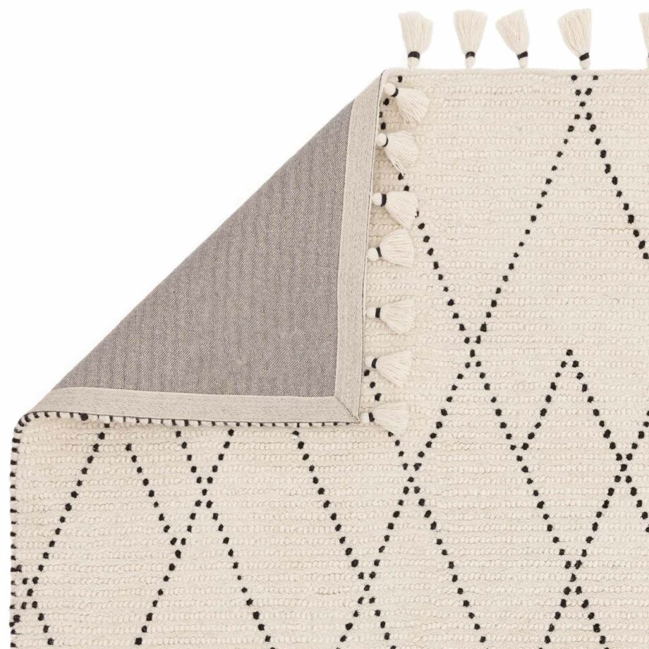 Asiatic cream black linear rug 3