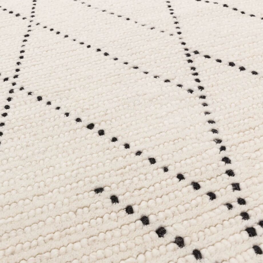 Asiatic cream black linear rug 4