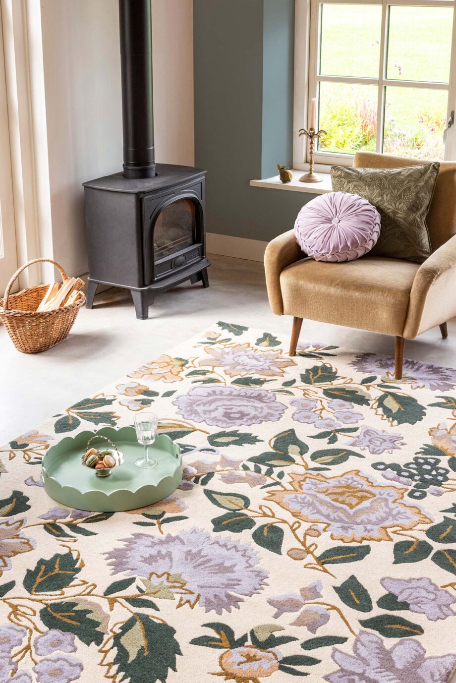 Laura Ashley Wendling Floral Heather Purple 083104 interior C
