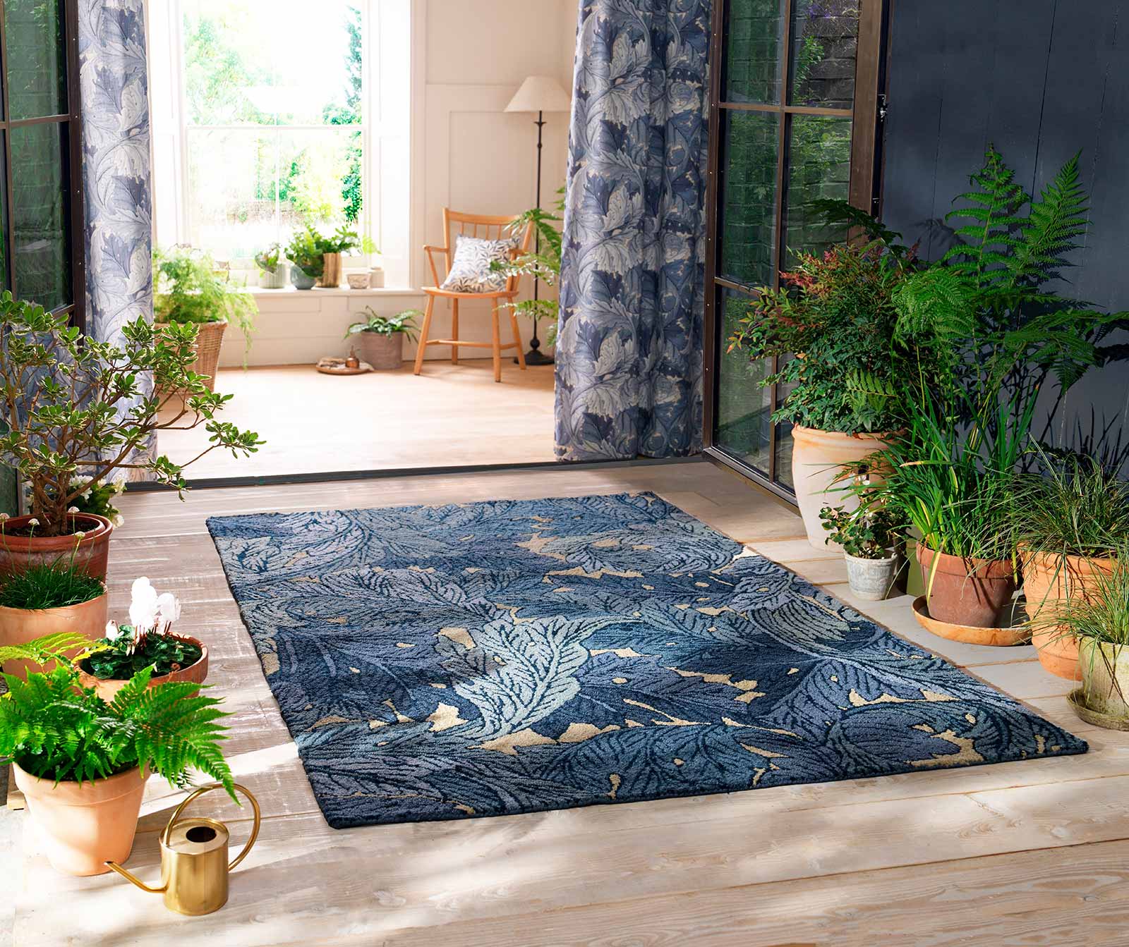 Morris Co Acanthus Indigo 427318 interior A outdoor