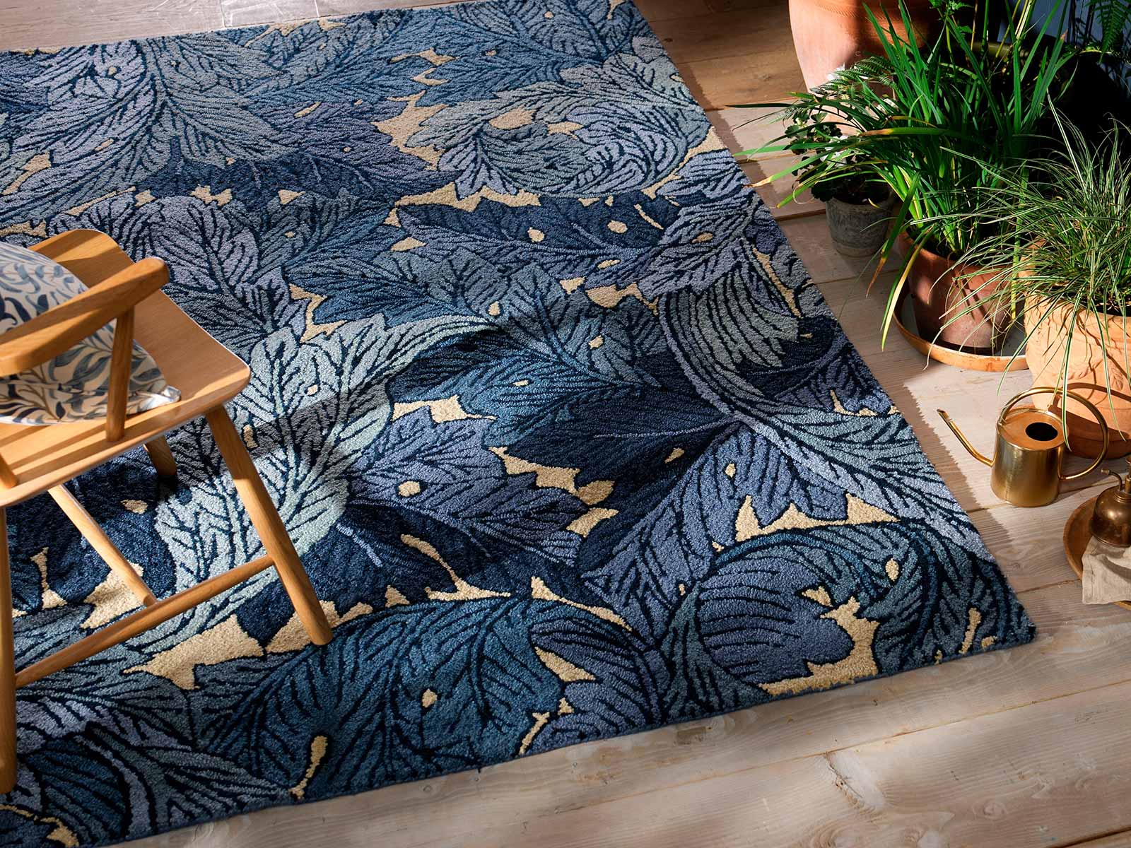 Morris Co Acanthus Indigo 427318 interior B outdoor