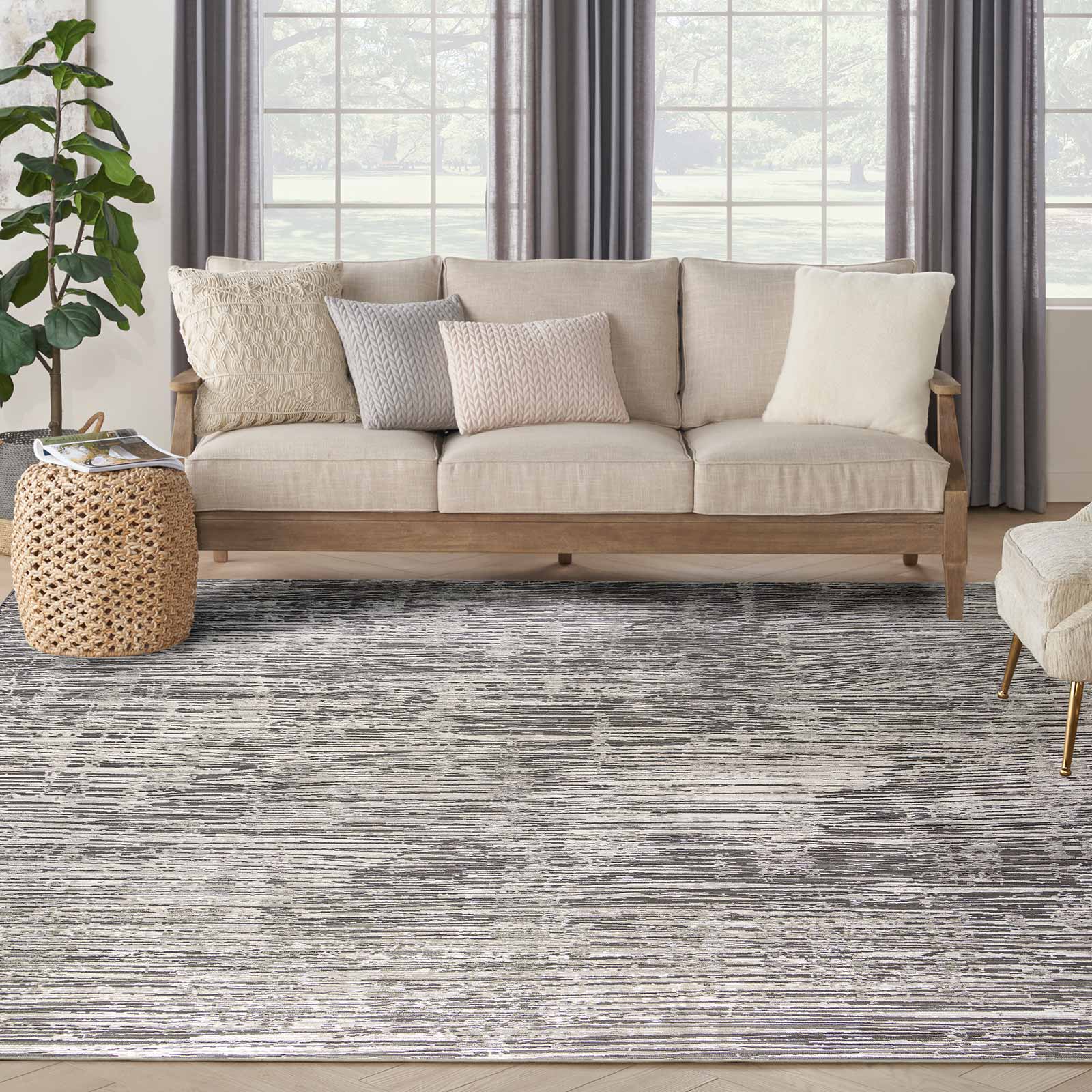 Nourison rug Sustainable Trends SUT01 IVGRY IVORY GREY 9x12 099446954169 interior 3