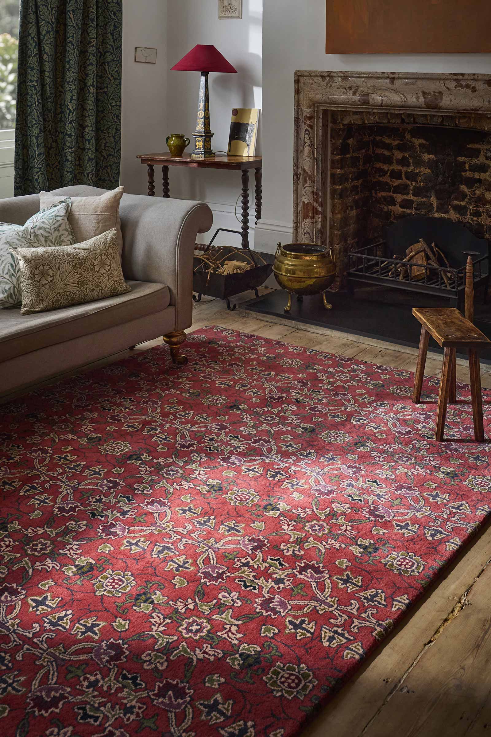 Morris Co X The Huntington Persian Scroll Plum 130603 interior A